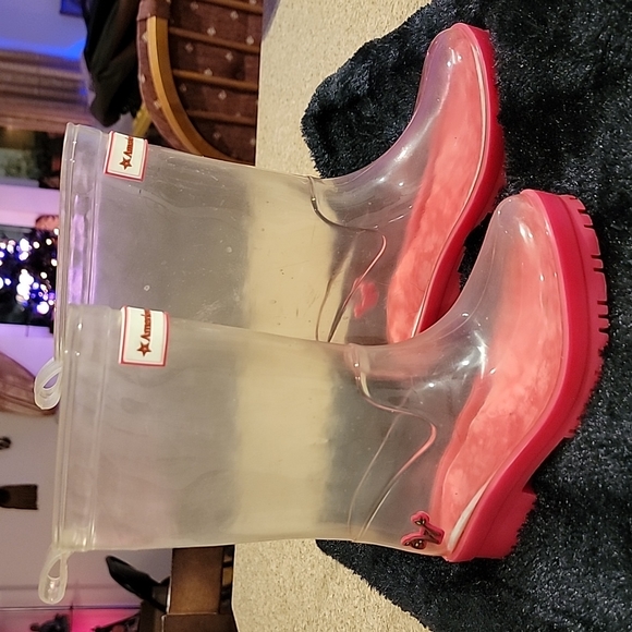 AMERICAN GIRL WELLIE RAIN BOOTS SZ 10-11 - Picture 1 of 3